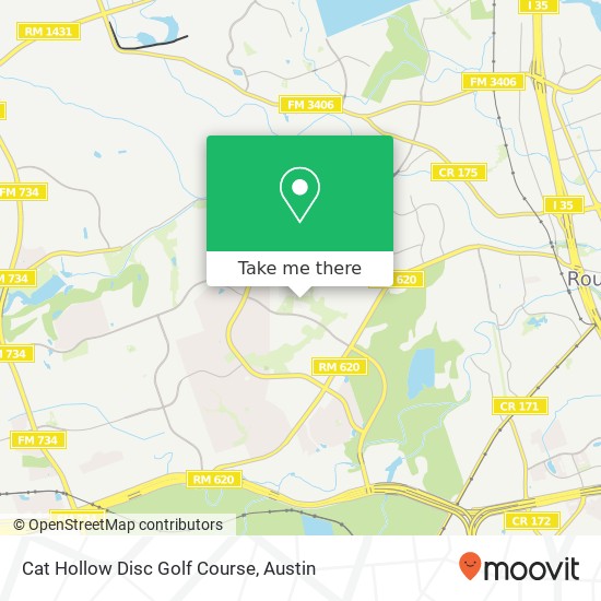 Cat Hollow Disc Golf Course map