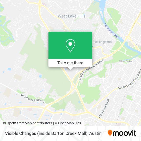 Mapa de Visible Changes (inside Barton Creek Mall)