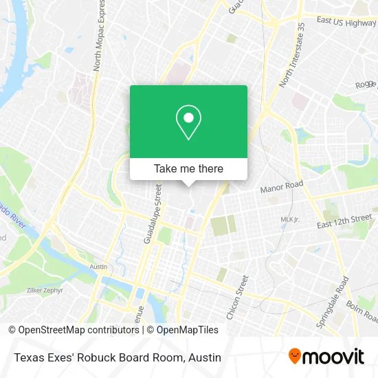 Mapa de Texas Exes' Robuck Board Room