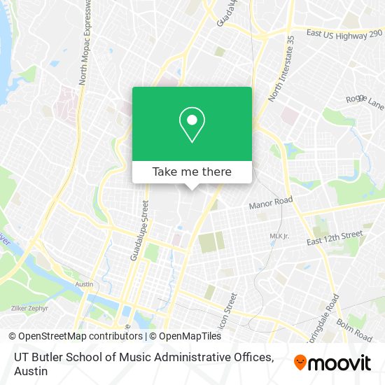 UT Butler School of Music Administrative Offices map