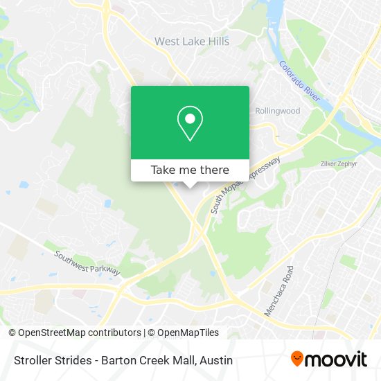 Mapa de Stroller Strides - Barton Creek Mall