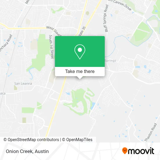 Onion Creek map