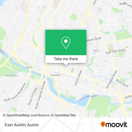 East Austin map