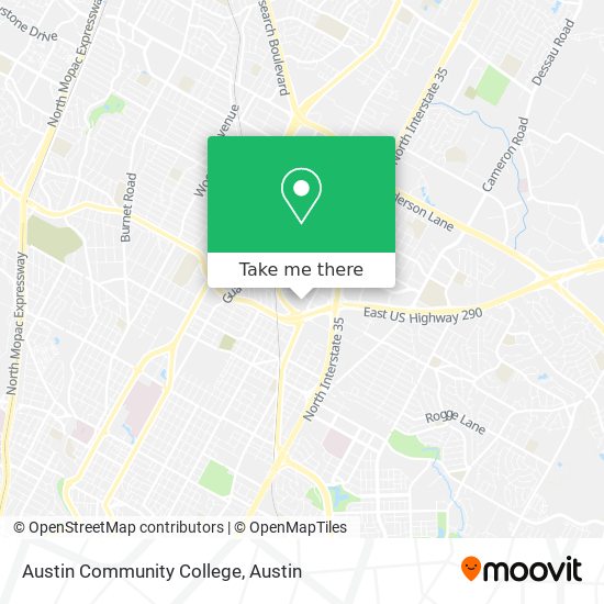 Mapa de Austin Community College