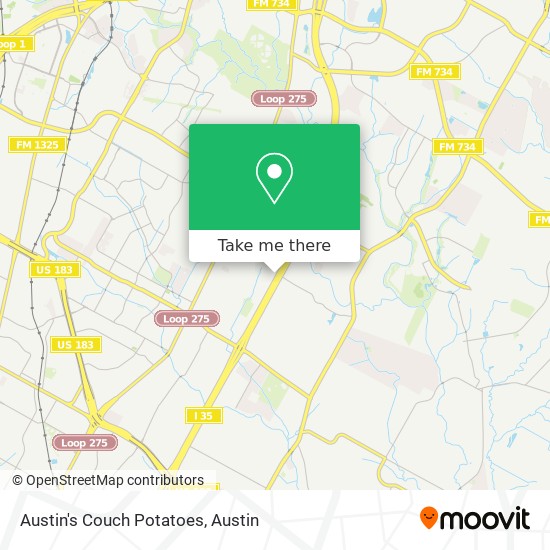 Austin's Couch Potatoes map