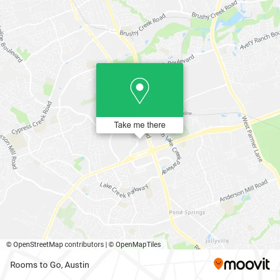 Rooms to Go map