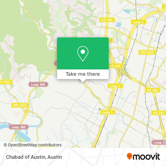 Chabad of Austin map