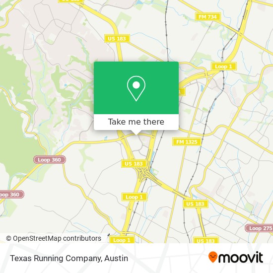 Texas Running Company map