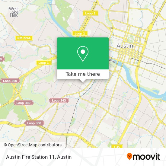 Austin Fire Station 11 map