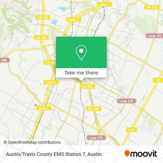Mapa de Austin / Travis County EMS Station 7