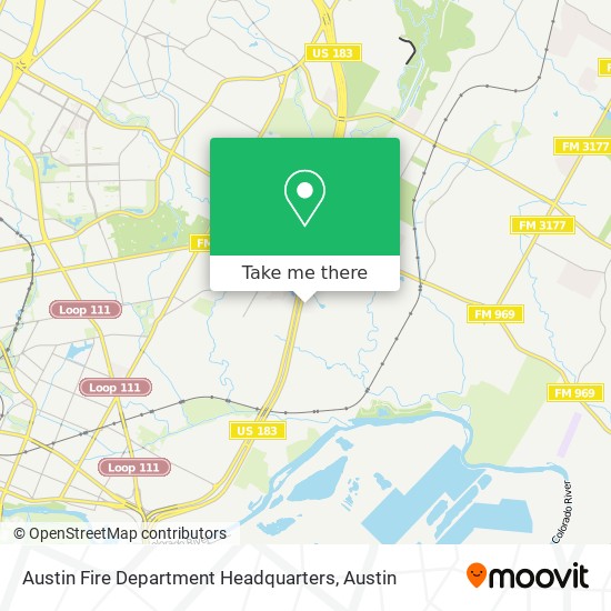 Austin Fire Department Headquarters map