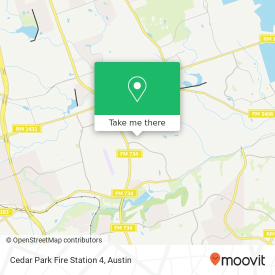 Mapa de Cedar Park Fire Station 4