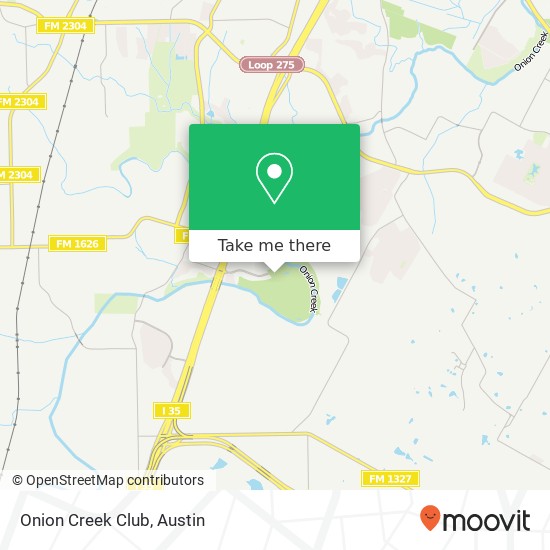 Mapa de Onion Creek Club