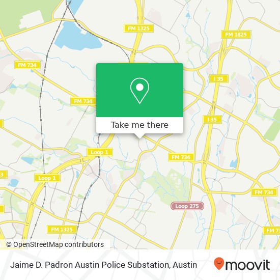 Jaime D. Padron Austin Police Substation map