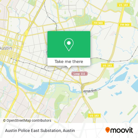 Austin Police East Substation map