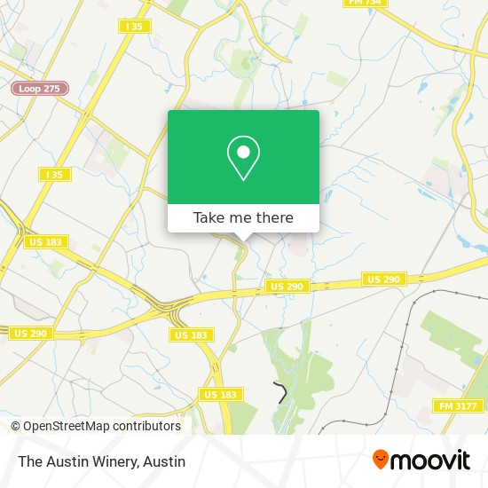 The Austin Winery map