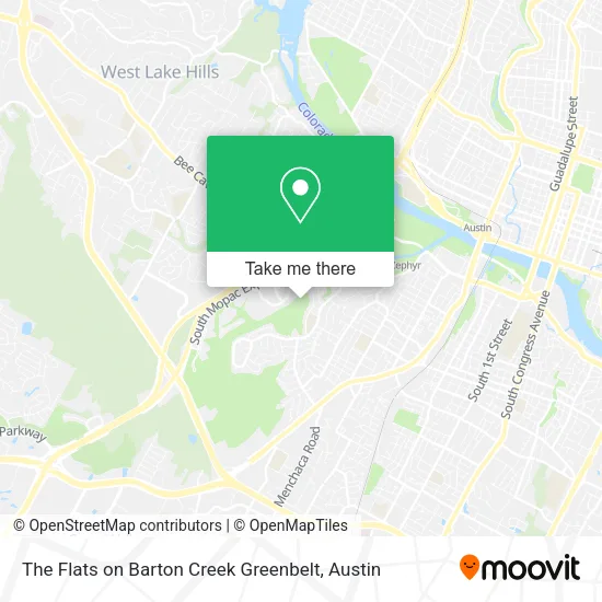 Mapa de The Flats on Barton Creek Greenbelt