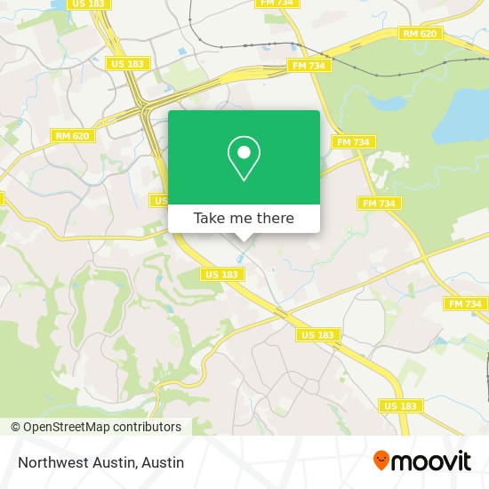 Northwest Austin map