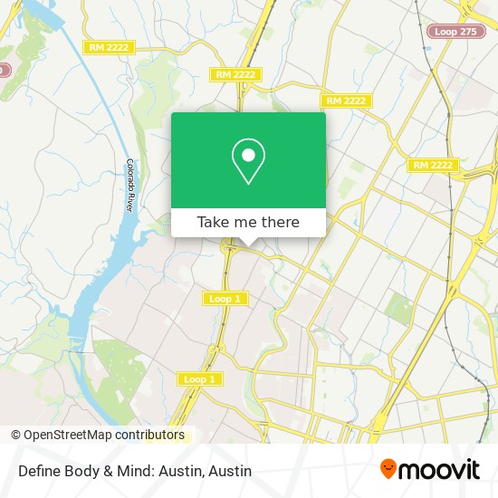 Mapa de Define Body & Mind: Austin