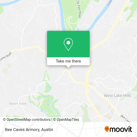 Bee Caves Armory map