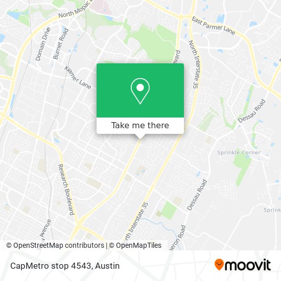 Mapa de CapMetro stop 4543