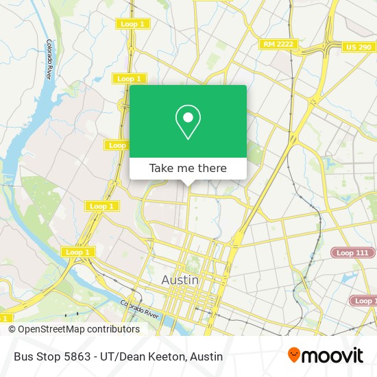 Bus Stop 5863 - UT/Dean Keeton map