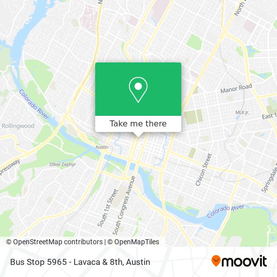 Bus Stop 5965 - Lavaca & 8th map