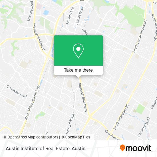 Austin Institute of Real Estate map