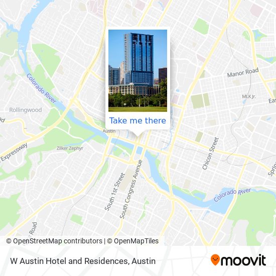 Mapa de W Austin Hotel and Residences