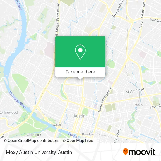 Moxy Austin University map