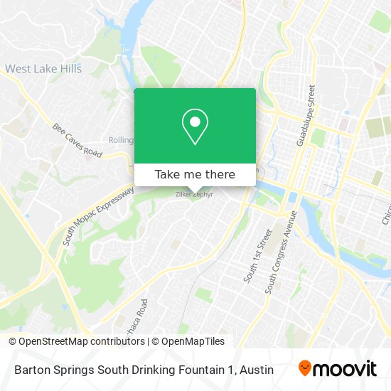 Barton Springs South Drinking Fountain 1 map