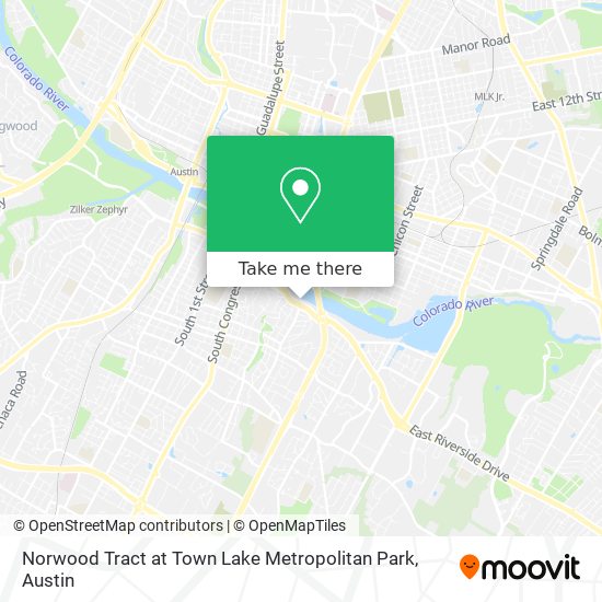 Norwood Tract at Town Lake Metropolitan Park map