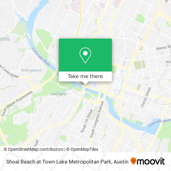 Shoal Beach at Town Lake Metropolitan Park map