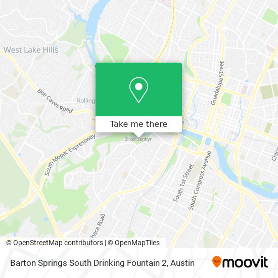 Barton Springs South Drinking Fountain 2 map