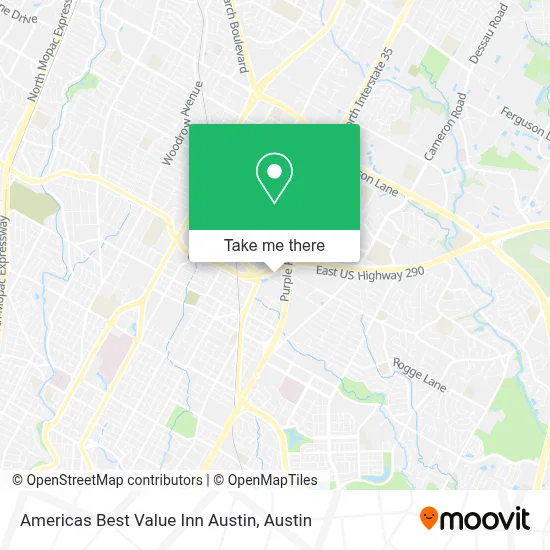 Americas Best Value Inn Austin map