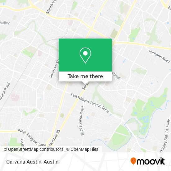 Carvana Austin map