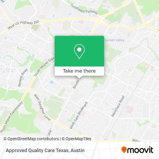 Mapa de Approved Quality Care Texas