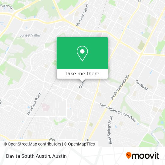Davita South Austin map