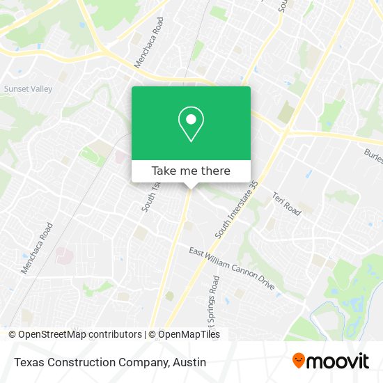 Texas Construction Company map