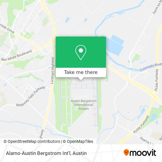 Alamo-Austin Bergstrom Int'l map