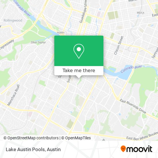 Lake Austin Pools map