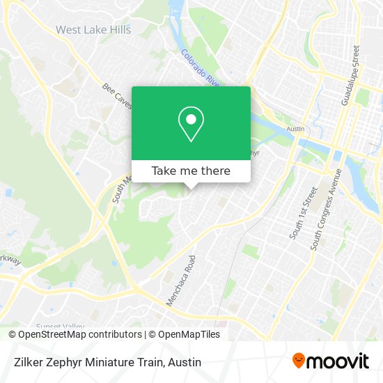 Mapa de Zilker Zephyr Miniature Train