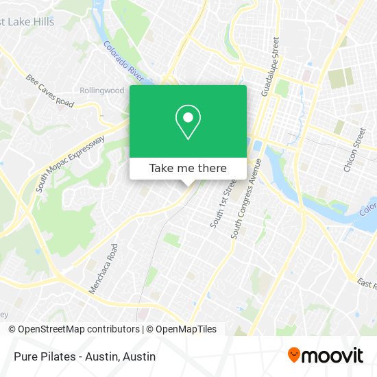 Mapa de Pure Pilates - Austin