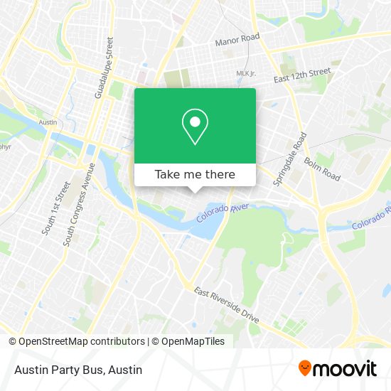 Mapa de Austin Party Bus
