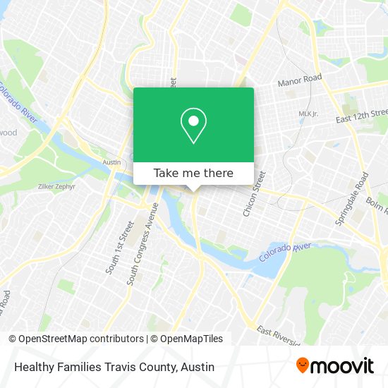 Mapa de Healthy Families Travis County