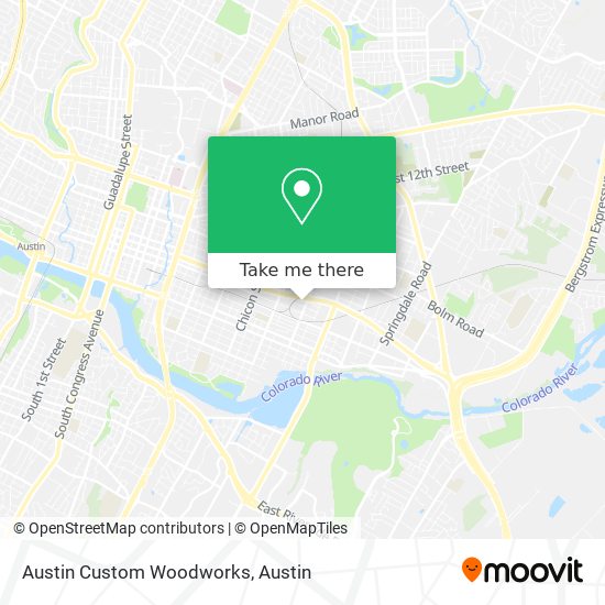 Austin Custom Woodworks map