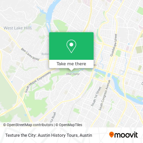 Mapa de Texture the City: Austin History Tours