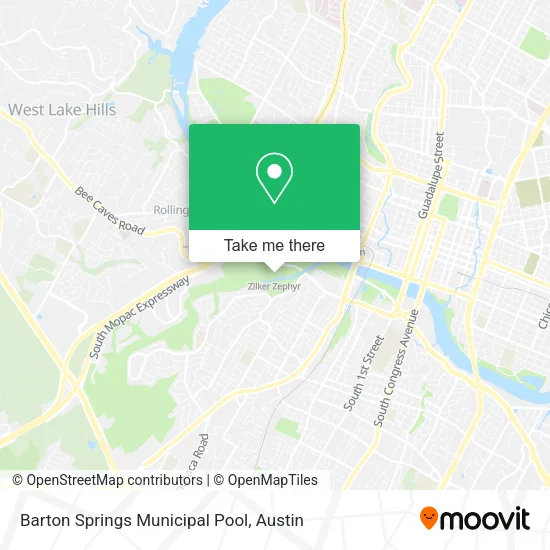 Barton Springs Municipal Pool map