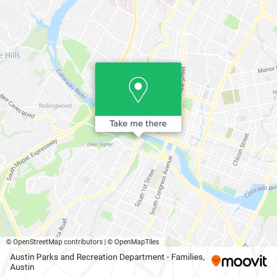 Mapa de Austin Parks and Recreation Department - Families