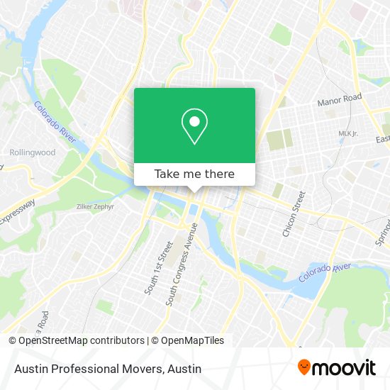 Austin Professional Movers map